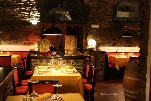 Sala di grande atmosfera del Ristorante Filò