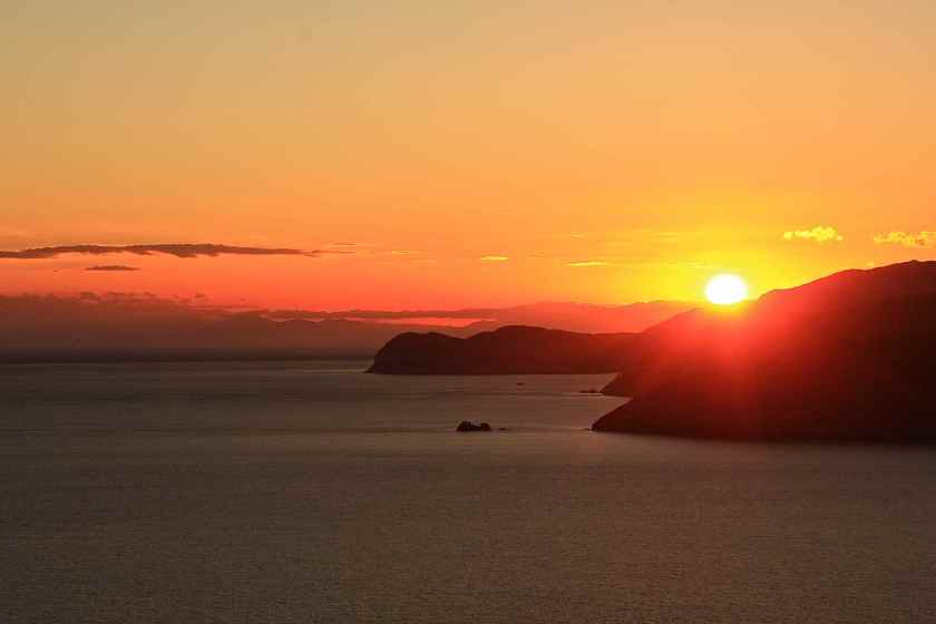 Tramonto su golfo stella